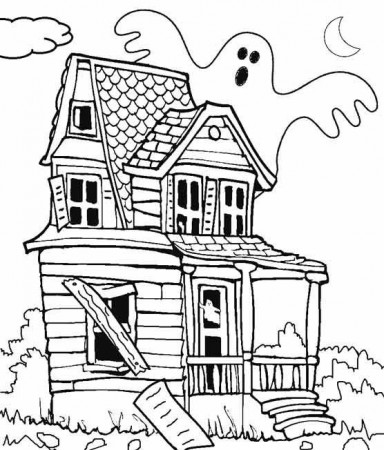 Old house coloring book to print and online