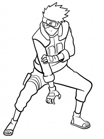 Kakashi Hatake coloring book printable and online