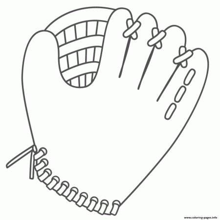 Print glove softball f77d Coloring pages