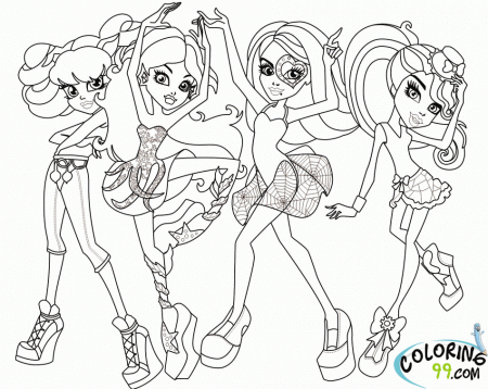 Monster High Christmas Coloring Pictures - Coloring Page