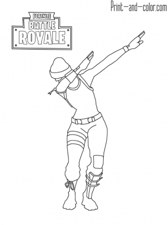 Fortnite battle royale coloring page Dab Emotes | Dance coloring pages, Coloring  pages, Coloring pages to print
