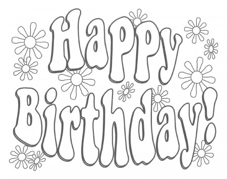Happy Birthday Coloring Pages | Happy birthday coloring pages, Coloring  birthday cards, Birthday coloring pages