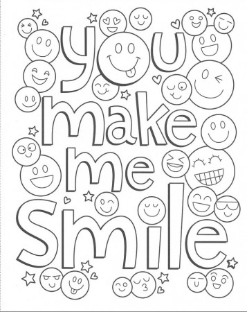 smiling coloring pages