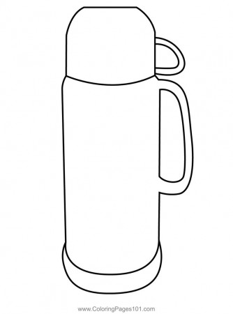 Plastic Water Bottle Coloring Page