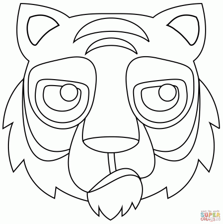 Tiger Face coloring page | Free Printable Coloring Pages