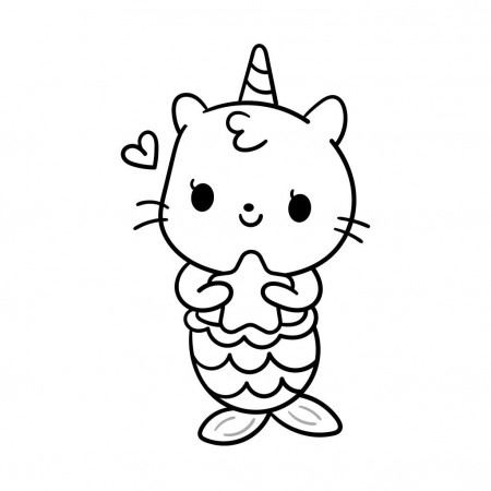 Kittycorn Coloring Pages Printable for ...