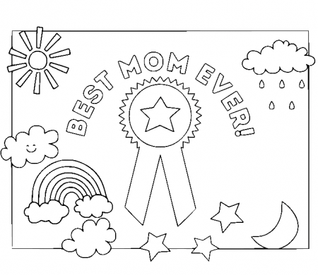 Best Mom Ever Coloring Pages - Mothers Day Coloring Pages - Coloring Pages  For Kids And Adults