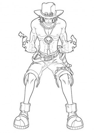 Portgas D. Ace 3 Coloring Page - Anime Coloring Pages
