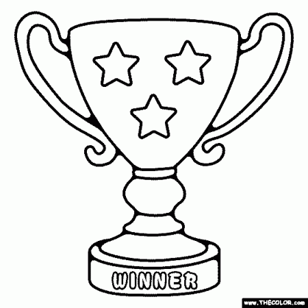 Sports Trophy Coloring Page