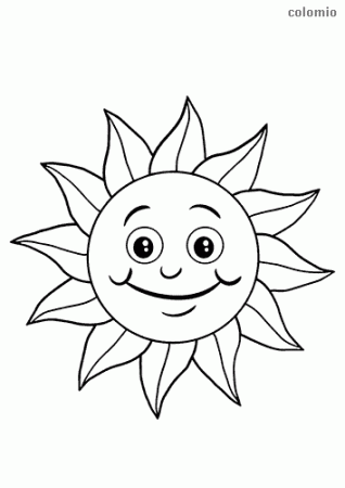 Sun coloring pages » Free & Printable » Sun coloring sheets