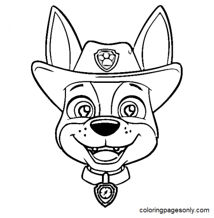Tracker Head Coloring Pages - Tracker Paw Patrol Coloring Pages - Coloring  Pages For Kids And Adults