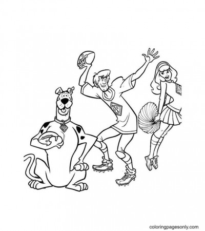 Scooby Doo play rugby with Velma And Shaggy Coloring Pages - Rugby Coloring  Pages - Coloring Pages For Kids And Adults