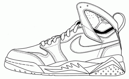 Nike Air Jordan Coloring Page Shoes