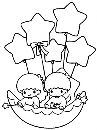 Little Twin Stars 3 Coloring Page - Free Printable Coloring Pages for Kids