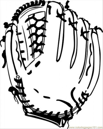 Baseball Glove Bw Ganson Coloring Page - Free Baseball Coloring ...