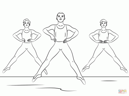Boy Ballet coloring page | Free Printable Coloring Pages