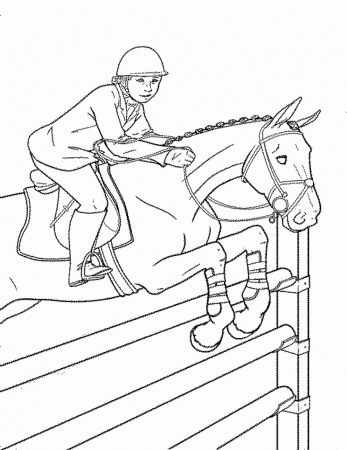 Printable Race Horse Coloring Pages - Coloring