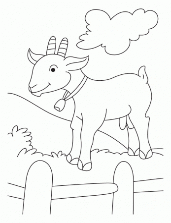 Pictures Of Animals Coloring Kids: Goat The Farm Animal Coloring Pages