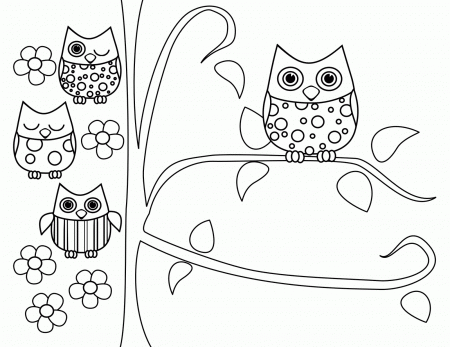 Owl Babies Coloring Page - Coloring Page Photos