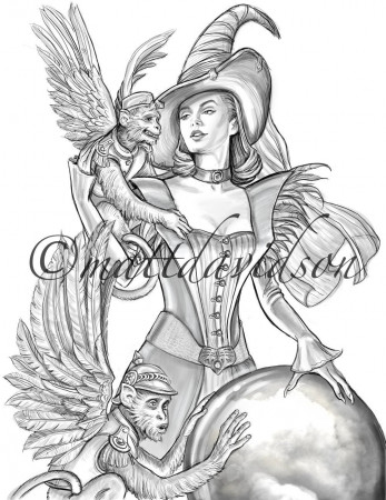 Coloring Pages for Adults, Wicked Witch ...