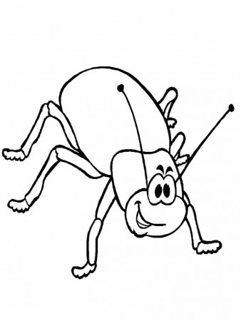 Cartoon Beetle Coloring Pages - Coloring Cool