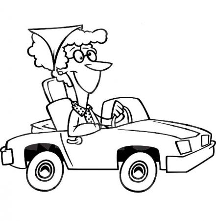 Woman Driving A Convertible Car Coloring Pages : Best Place to Color | Cars coloring  pages, Coloring pages, Anniversary cards handmade
