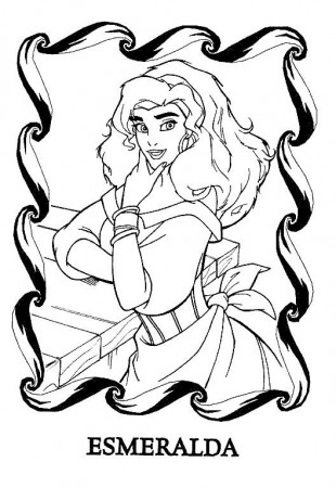 coloring page Hunchback of Notre Dame - esmeralda | Cartoon coloring pages,  Disney coloring pages, Belle coloring pages