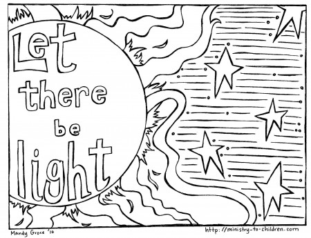 God Made The Sun Moon And Stars Coloring Pages