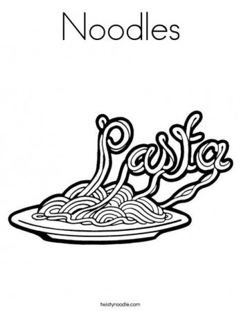 Noodles Coloring Page - Twisty Noodle