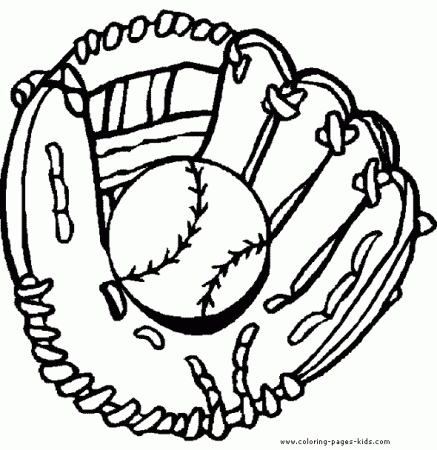 Baseball and glove color page | Baseball coloring pages, Sports ...