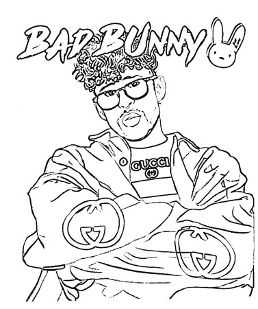Cool Bad Bunny Coloring Pages Pdf