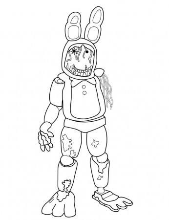 Withered Bonnie FNAF Coloring Page ...