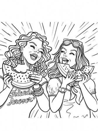 Best Friends Coloring Pages - Free Printable Coloring Pages for Kids
