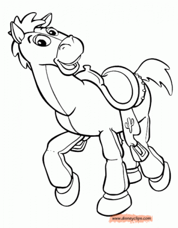 Bullseye Coloring Page | Toy story coloring pages, Disney coloring pages, Coloring  pages