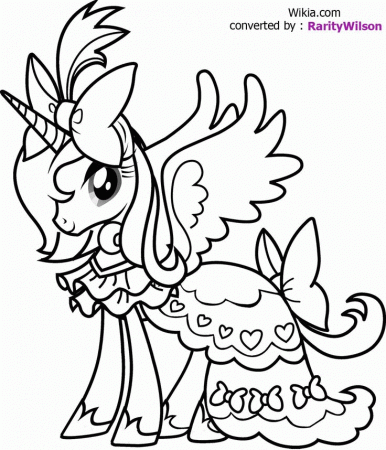 Princess Unicorn Printable Coloring Pages - Coloring and Drawing