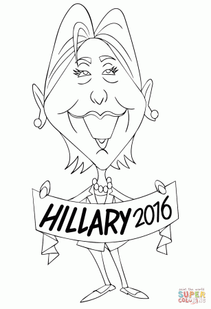 Hillary Clinton 2016 coloring page | Free Printable Coloring Pages