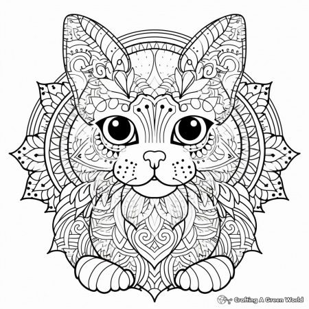 Cat Mandala Coloring Pages - Free ...