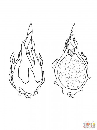 Dragon Fruit coloring page | Free ...