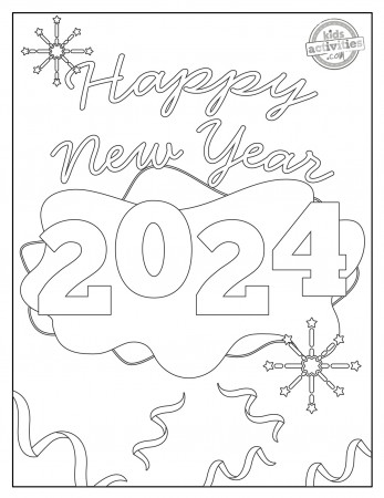 2024 New Year Coloring Pages | Kids Activities Blog