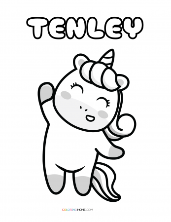 Tenley unicorn coloring page