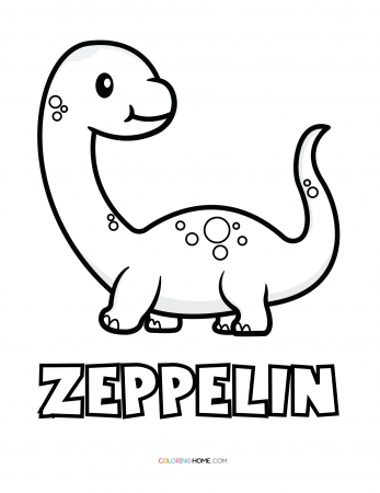 Zeppelin dinosaur coloring page