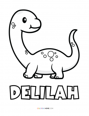 Delilah dinosaur coloring page