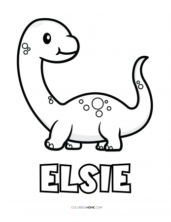 Elsie dinosaur coloring page