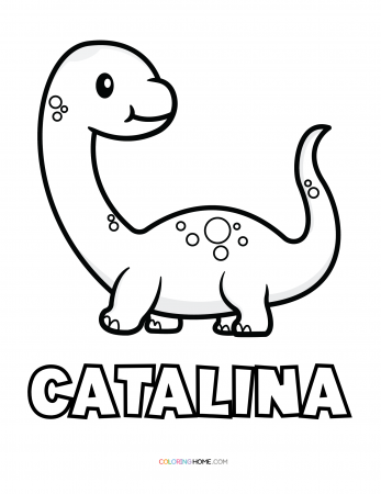 Catalina dinosaur coloring page