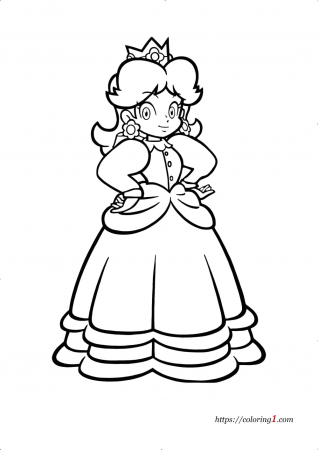 Princess Daisy From Super Mario Coloring Pages - 2 Free Coloring Sheets  (2021) | Mario coloring pages, Super mario coloring pages, Coloring pages