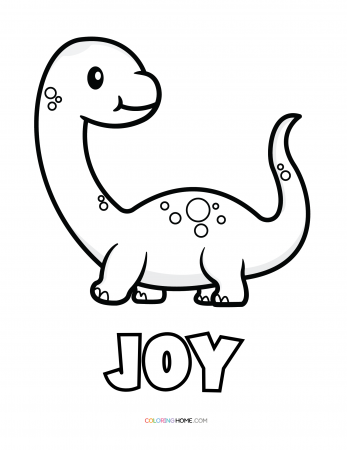 Joy dinosaur coloring page