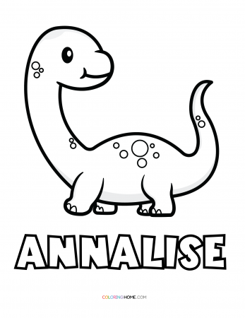 Annalise dinosaur coloring page