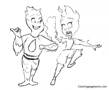 Elemental Coloring Pages - Coloring ...