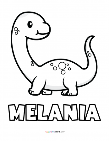 Melania dinosaur coloring page