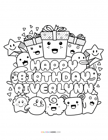 Happy Birthday Riverlynn coloring page